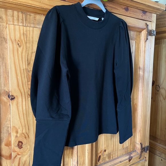 Rebecca Taylor black puff long sleeve crewneck sweater. SZ Small. NWT - Picture 7 of 7